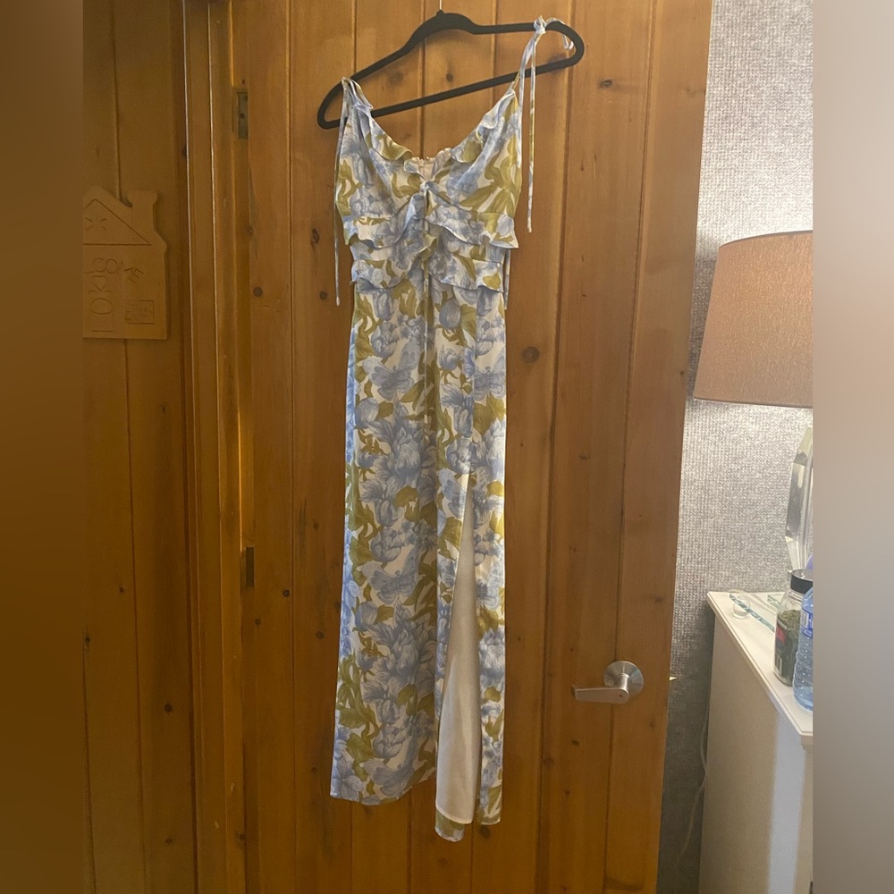 Park & Fifth Blue and Yellow Floral Dress - Picture 3 of 4